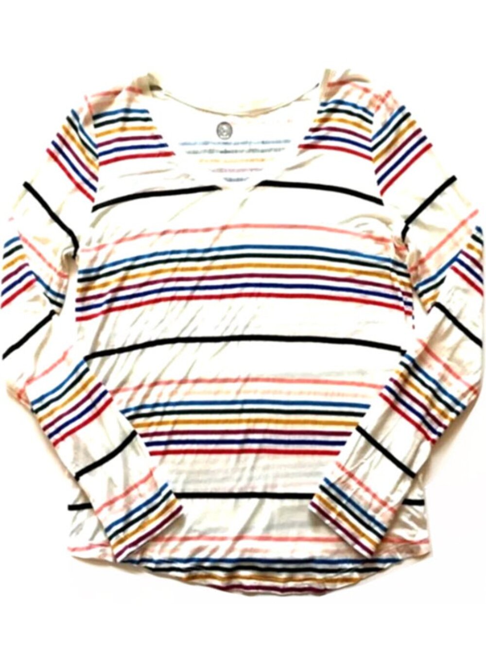 SO Striped Rainbow Long Sleeve Tee